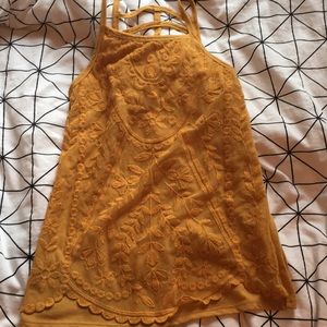 Yellow lace tank top!